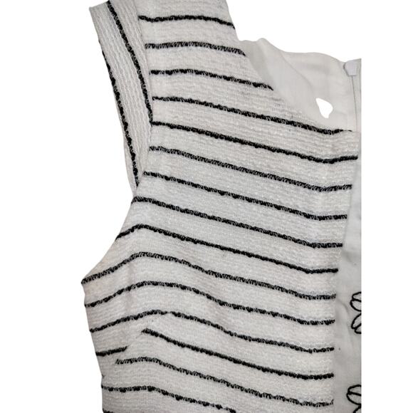 3874)KC Parker Heartstrings Girl Sleeveless  Black Stripe Floral Party Dress 10 - Picture 2 of 8